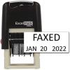 imageExcelMark Faxed  SelfInking Rubber Date Stamp  Compact Size  Blue InkBlack Ink