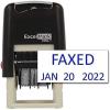 imageExcelMark Faxed  SelfInking Rubber Date Stamp  Compact Size  Blue InkBlue Ink