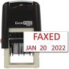 imageExcelMark Faxed  SelfInking Rubber Date Stamp  Compact Size  Blue InkRed Ink