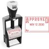 imageExcelMark Heavy Duty SelfInking Date Stamp BlueRed PostedRed