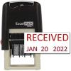 imageExcelMark Received  SelfInking Rubber Date Stamp  Compact Size  Black InkRed Ink