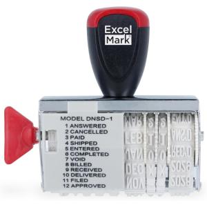 imageExcelMark 12 Phrase Dater Rubber Stamp