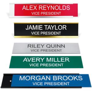 imageExcelMark 2quot x 10quot Custom Engraved Name Plate with Square Corners2 x 10