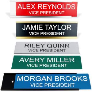 imageExcelMark 2quot x 10quot Custom Engraved Name Plate with Square Corners2 x 8