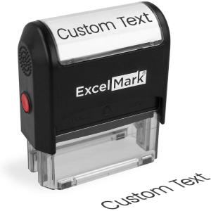 imageExcelMark Custom One Line Stamp  Name Stamps Self Inking Personalized LargeLarge