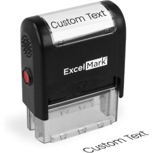 imageExcelMark Custom One Line Stamp  Name Stamps Self Inking Personalized LargeSmall