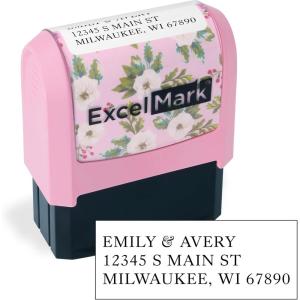 imageExcelMark Custom Return Address Stamp  Personalize with Your Address and Pick from 10 Stylish Mount Patterns Foliage EdgeEveryday Elegance