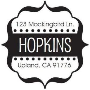 imageExcelMark Custom Self Inking Address Stamp with Monogram  Style 195Style 236