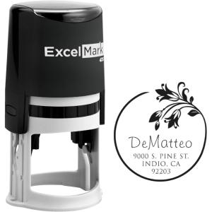 imageExcelMark Custom Self Inking Address Stamp with Monogram  Style 226