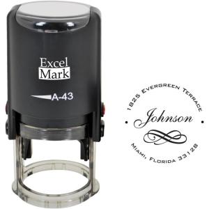 imageExcelMark Custom Self Inking Address Stamp with Monogram  Style 234
