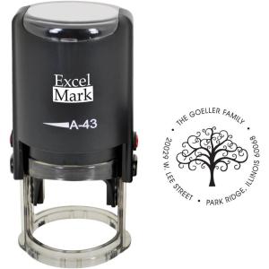 imageExcelMark Custom Self Inking Address Stamp with Monogram  Style 242