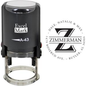 imageExcelMark Custom SelfInking Monogram Address Stamp