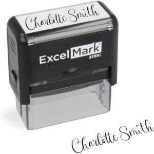 imageExcelMark Custom Signature Stamp  Self Inking  SmallLarge