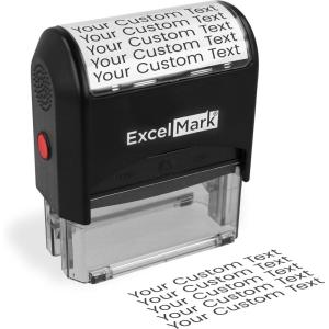 imageExcelMark Custom Stamp  Clear ampamp Crisp Impressions  Personalized SelfInking Rubber Stamp  Use for Address Stamp and More LargeExtra Large