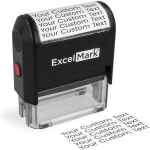 imageExcelMark Custom Stamp  Clear ampamp Crisp Impressions  Personalized SelfInking Rubber Stamp  Use for Address Stamp and More LargeLarge