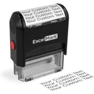 imageExcelMark Custom Stamp  Clear ampamp Crisp Impressions  Personalized SelfInking Rubber Stamp  Use for Address Stamp and More LargeMedium
