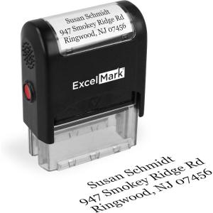 imageExcelMark Custom Stamp  Clear ampamp Crisp Impressions  Personalized SelfInking Rubber Stamp  Use for Address Stamp and More LargeSmall