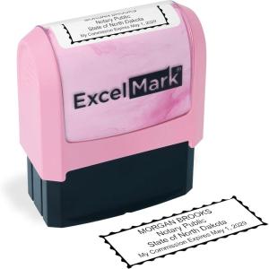 imageExcelMark Notary Stamp for All 50 States  Official State Seal  All 50 StatesNorth Dakota