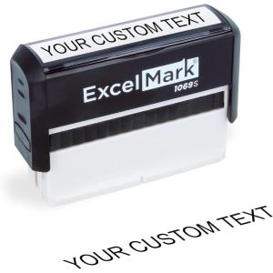 imageExcelMark One Line Custom Rubber Stamp Custom Long