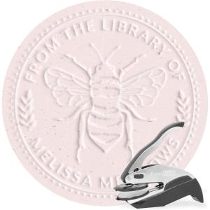 imageExcelMark Personalized Book Embosser  Adorn Monogram RoundBee