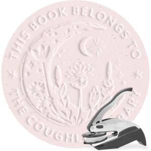 imageExcelMark Personalized Book Embosser  Adorn Monogram RoundCelestial
