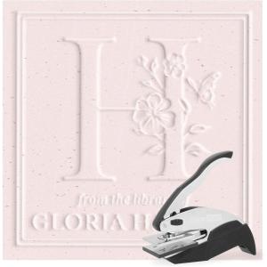 imageExcelMark Personalized Book Embosser  Adorn Monogram RoundFlower