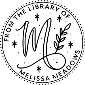 imageExcelMark Personalized Book Embossers ampamp Stamps  Personalize a Book Embosser Wood Stamp or SelfInking Mount Wildflower RoundDeco Script