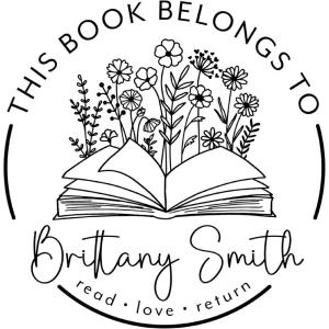 imageExcelMark Personalized Book Embossers ampamp Stamps  Personalize a Book Embosser Wood Stamp or SelfInking Mount Wildflower RoundWildflower