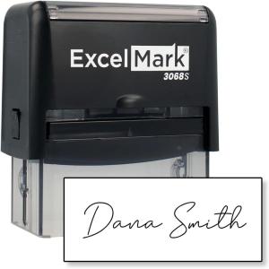 imageExcelMark Personalized Name Stamp  Custom Name Stamper  Small BlackExtra Large