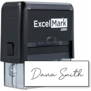 imageExcelMark Personalized Name Stamp  Custom Name Stamper  Small BlackLarge