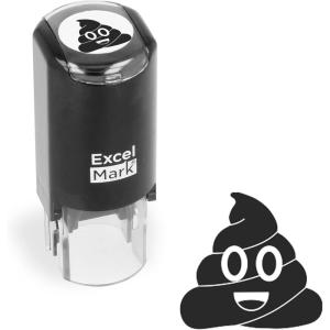 imageExcelMark Round Teacher Emoji Stamp  Smirking ShadesPILE OF POO