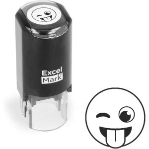 imageExcelMark Round Teacher Emoji Stamp  Smirking ShadesWINKING TONGUE OUT