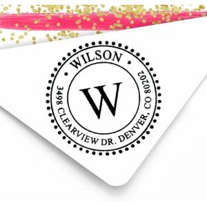 imageExcelMark Self Inking Monogram Address Stamp  Style 320
