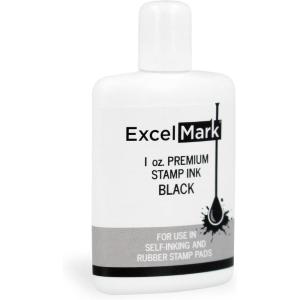 imageExcelMark Self Inking Stamp Refill Ink  2 oz  Black InkBlack