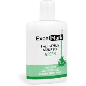 imageExcelMark Self Inking Stamp Refill Ink  2 oz  Black InkGreen