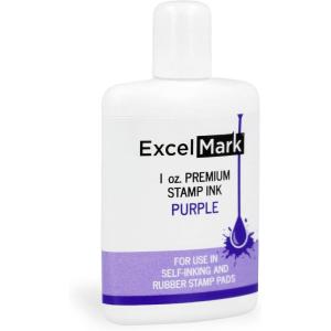 imageExcelMark Self Inking Stamp Refill Ink  2 oz  Black InkPurple