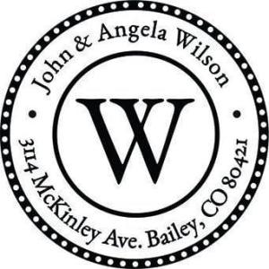 imageReMarks Address Stamp SophisticatedDotted Circle Monogram