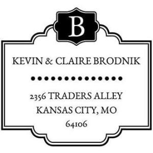 imageReMarks Address Stamp SophisticatedPlaque Monogram