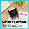 imageExcelMark Cancelled Self Inking Rubber Stamp  Red Ink
