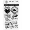 imageExcelMark Cling Stamp Set with 4quotx 4quotClear Acrylic Stamp Block Happy Mail
