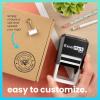 imageExcelMark Custom Logo Stamp  Personalized SelfInking Stamp  Upload Your Own Image MediumSquareRound
