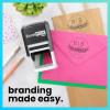 imageExcelMark Custom Logo Stamp  Personalized SelfInking Stamp  Upload Your Own Image MediumSquareRound