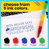 imageExcelMark Personalized Teacher Stamps for Classroom  Custom Stamps for Grading  Puns of Praise with 12 Stylish Mount Patterns Pink Mount Youre One Smart CookiePink Mount