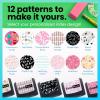 imageExcelMark Personalized Teacher Stamps for Classroom  Custom Stamps for Grading  Puns of Praise with 12 Stylish Mount Patterns Pink Mount Youre One Smart CookieBlack Mount