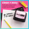 imageExcelMark Personalized Teacher Stamps for Classroom  Custom Stamps for Grading  Puns of Praise with 12 Stylish Mount Patterns Pink Mount Youre One Smart CookieBlack Mount