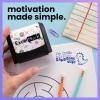 imageExcelMark Personalized Teacher Stamps for Classroom  Custom Stamps for Grading  Puns of Praise with 12 Stylish Mount Patterns Pink Mount Youre One Smart CookieBlack Mount
