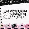 imageExcelMark Personalized Teacher Stamps for Classroom  Custom Stamps for Grading  Puns of Praise with 12 Stylish Mount Patterns Pink Mount Youre One Smart CookiePink Mount