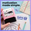 imageExcelMark Personalized Teacher Stamps for Classroom  Custom Stamps for Grading  Puns of Praise with 12 Stylish Mount Patterns Pink Mount Youre One Smart CookiePink Mount