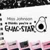imageExcelMark Personalized Teacher Stamps for Classroom  Custom Stamps for Grading  Puns of Praise with 12 Stylish Mount Patterns Pink Mount Youre One Smart CookiePink Mount