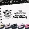 imageExcelMark Personalized Teacher Stamps for Classroom  Custom Stamps for Grading  Puns of Praise with 12 Stylish Mount Patterns Pink Mount Youre One Smart CookieBlack Mount